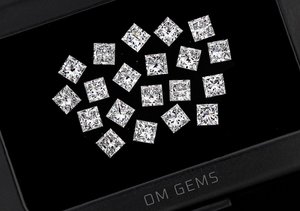 Diamant de laboratoire taille princesse 1,20 carat 2,0 mm, certifié IGI, blanc pur [20 pièces] - Product Image 5