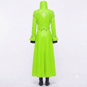 Manteau en cuir gothique respirant, matière infroissable, cuir véritable, manches longues, col montant par RIVIAN ATLANTIC - Product Image 3