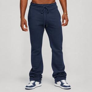 Men Flare Sweatpants Custom Made Casual <b>Trousers</b> <b>with</b> Soft Fabric <b>Elastic</b> <b>Waist</b> and Stylish Bell Bottom Fit for Everyday Fashion - Product Image 4