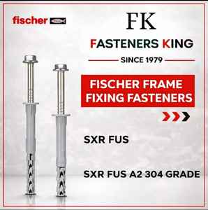 FISCHER SXR 10X120 FUS Tornillo de expansión de nylon para fijación de marcos con tornillo de cabeza hexagonal, anclaje de hormigón cincado. - Product Image 5
