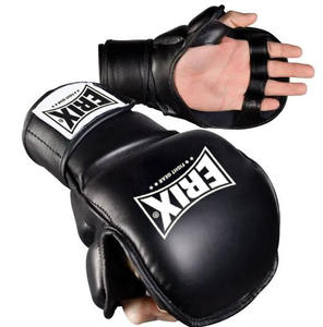 Guantes de MMA de cuero genuino hechos a medida de la mejor calidad con pulgar abierto para entrenamiento de MMA UFC - Product Image 2