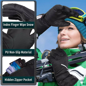 Guantes Térmicos con Pantalla Táctil para Invierno, Forros para Snowboard y Esquí con Calefacción Eléctrica, Características de Motocicleta, Cálidos y Cómodos - Product Image 4