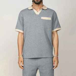 Ensemble polo et short personnalisés pour homme, vêtements décontractés d'été, tenue de golf et de tennis pour équipe, fournisseur de marques privées - Product Image 3