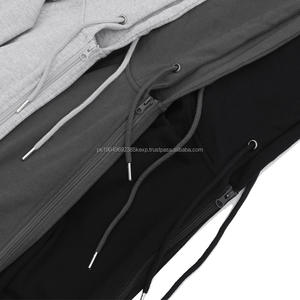 Sweat à capuche oversize à épaules tombantes unisexe en coton et polyester avec logo personnalisé et broderie imprimée avec fermeture à glissière Vêtements chauds pour la saison hivernale - Product Image 5