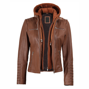 Veste en cuir pour femme, style streetwear, nouveau design, veste en cuir véritable, couleur unie, veste en cuir pour femme à prix avantageux - Product Image 4