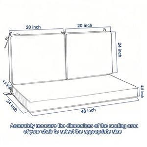 Cuscini per Sedute Profonde da Esterno, Impermeabili, di Ricambio, con Doppia Striscia Nera/Bianca, 1x Cuscini e Imbottiture da Esterno - Product Image 5