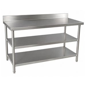 Table de préparation en acier inoxydable Sri 24 x 60, hauteur réglable, finition polie, poste de travail de cuisine commerciale, capacité de charge de 500 kg/m - Product Image 3