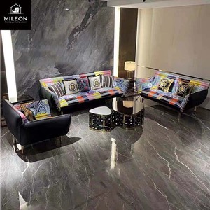 Canapé en cuir véritable noir <span class=keywords><strong>de</strong></span> marque italienne, 123 places, ensemble <span class=keywords><strong>de</strong></span> canapés <span class=keywords><strong>de</strong></span> luxe haut <span class=keywords><strong>de</strong></span> gamme, nouveau design, canapé sur mesure pour salon - Product Image 3