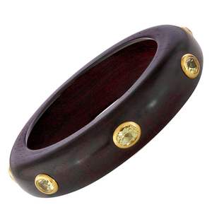 Accesorios de Moda Étnicos Hechos a Mano con Cristal - Brazaletes de Madera con Tachuelas para Mujer, Joyería Etérea - Product Image 3