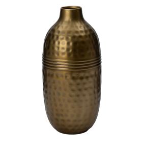 Vase en laiton rustique fait main, style industriel nordique, pot de fleurs décoratif martelé doré, décoration pour bureau, mariage, événement - Product Image 1