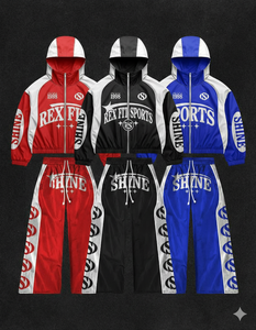 2025 New Reflective Athletic Tracksuit for Men Private Label Windbreaker Set With Screen Printing Process - Product Image 5