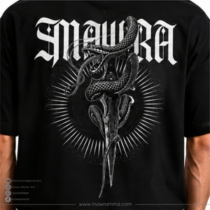 Mawra Men's Black Graphic T-<b>Shirt</b> Short Sleeve Cotton Casual Streetwear <b>Tee</b> With Pattern Print Front Logo Regular Fit - Product Image 4