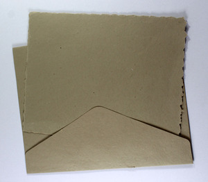 Ensemble de papeterie personnalisable, carte à bords frangés 250 g/m² avec enveloppe assortie, papier recyclé fait main - Product Image 2
