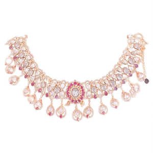 Jewelemarket Designer Polki Kundan Stone Choker Necklace Set 10575592PK Premium Fine Jewelry - Product Image 2
