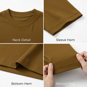 Women's Crew Neck <b>Crop</b> T-Shirt Short Sleeve Boxy Fit Jersey Cotton Oversized Streetwear T-Shirt Custom Logo OEM Service - Product Image 6