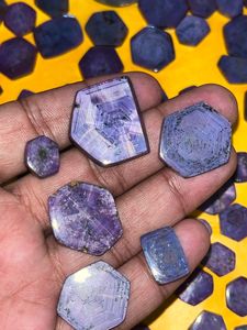 Rubi Natural Trapiche en Rodajas, Corte Hexagonal, Certificado por Terceros para la Fabricación de Joyas, Como se Muestra en la Imagen - Product Image 6