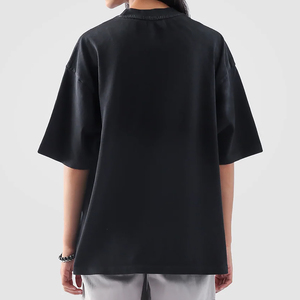 เสื้อยืดโอเวอร์ไซส์ทรงหลวมผ้าฝ้ายแท้ 100% สำหรับผู้ชาย พิมพ์โลโก้ตามสั่ง น้ำหนักเบา ระบายอากาศได้ดี สไตล์ฮิปฮอป - Product Image 3