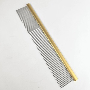 Peigne professionnel pour concours de beauté des chiens et des chats, toilettage, acier inoxydable doré - Product Image 6