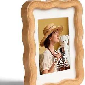 Rehman Craft Handmade Eco-Friendly Modern Wave Edge Solid <b>Wood</b> <b>Picture</b> <b>Frame</b> 5x7 Matted 3.5x5 Natural <b>Wood</b> Desktop Photo Display - Product Image 6