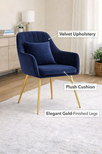 Fauteuil à bascule moderne et élégant avec siège rembourré et pieds en métal pour salon, chambre, hôtel et école, utilisation intérieure et extérieure - Product Image 5