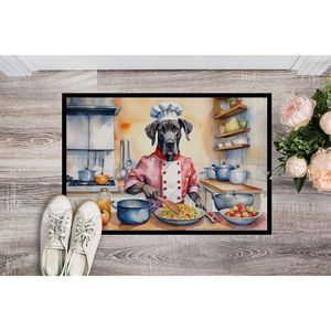 Great Dane the Chef Non Slip Doormat Washable Low Pile <b>Indoor</b> Outdoor Rug 24H X 36W for Entryway Front <b>Door</b> <b>Mat</b> - Product Image 2
