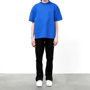 T-shirt Homme Personnalisé Coupe Ample Épaules Tombantes 100% Coton Oversize Streetwear Logo Personnalisable Haute Qualité - Product Image 2