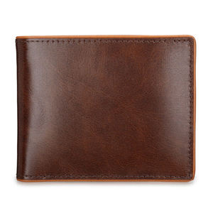 RAHRAJ ENTERPRISES Red Leather Bifold <b>Wallet</b> Men's Slim Card Holder Travel <b>Passport</b> Case Model Re-mw-031 500 Pieces 7 Days - Product Image 3