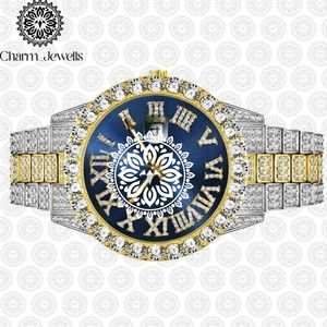 Montre de luxe pour homme Charm_Jewells en acier inoxydable, cadran 40 mm, verre saphir, mouvement mécanique analogique, aiguilles lumineuses, 10 bars - Product Image 6