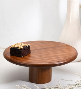 Best <b>Crafted</b> Design Cake Stand Wooden Cake Stand Cake <b>Tools</b> Wooden Cake Platter Solid Wood Cake Stand At very good factory Price - Product Image 3