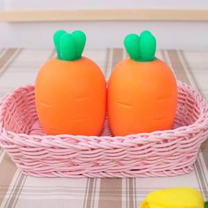 Juguetes Sensoriales de Zanahoria Adorable para Apretar, de Rebote Lento, Taba Squishy, Vegetal Simulado, Antiestrés para Niños de 5 a 7 Años - Product Image 5