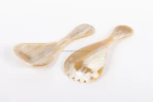 Juego de servidor de ensalada marina de cuerno blanco y negro, lo último en servir y mezclar ensaladas, Cucharas, tenedores, utensilios, servidor de ensalada de cocina contemporáneo - Product Image 4