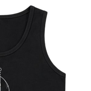 Black Men Sleeveless <b>Tank</b> <b>Top</b> With Graphic Print Casual Summer Vest Gym Fitness Workout Muscle Shirt Cotton Athletic Beachwear - Product Image 6