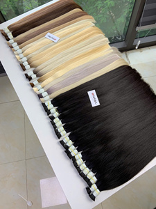 Meilleures ventes Extensions de cheveux humains vierges 100% Style droit aligné sur les cuticules de haute qualité du Vietnam - Product Image 6