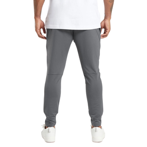 Pantalon homme sur mesure coupe slim, jambe fuselée, taille élastique, petit logo, style streetwear décontracté, fournisseur en gros d'articles de mode OEM - Product Image 6