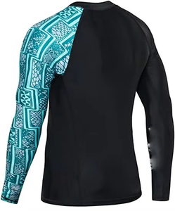 Rashguard de fitness et de natation personnalisé avec logo, haute qualité, imprimé, manches longues, pour hommes et femmes, en Spandex/Polyester, idéal pour le MMA et le BJJ - Product Image 3