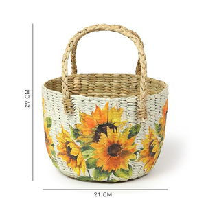 Premium Design Flower Look Hanging <b>Bag</b> Rattan Woven <b>Wicker</b> Serving <b>Bag</b> Basket For Kitchen Ware Home Usage Multipurpose Decorate - Product Image 6