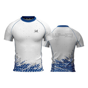 Men's Custom Printed Seamless Lightweight <b>Compression</b> Gym Jersey Quick Dry Four Way Stretchable Skinny Fit Half Sleeves Shirt - Product Image 4