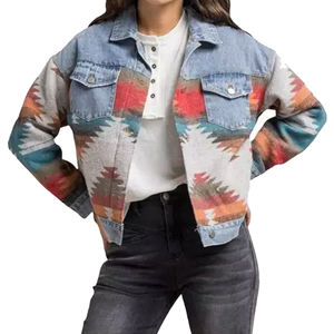 Veste Bomber en Jean pour Femme Personnalisée avec Patch Jacquard – Tissu Respirant Rembourré en Coton – Style Tapisserie – Nouvelle Collection – Vente Flash - Product Image 5