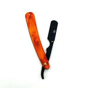 มีดโกนตัดผมมืออาชีพ ด้ามไม้สีแดง พิมพ์โลโก้ได้ ใบมีดเดี่ยว - Product Image 4