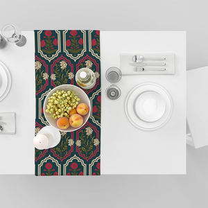 Custom Embroidered Luxury Cotton Table Runner Indian Exporter Wedding & Celebration Table Linen - Product Image 5