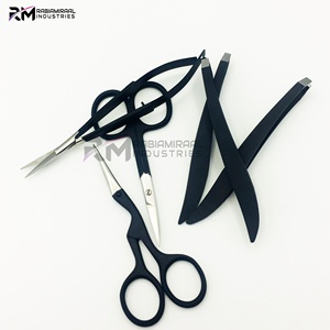Ensemble de ciseaux à cuticules RMI Silver Shin Tip et ciseaux à ressort couleur noir mat / pince à épiler pour sourcils - Product Image 5