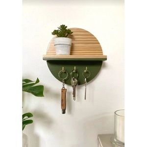 Porta Llaves de Madera Ecológico, Estilo Clásico Artesanal, Organizador de Pared Duradero para Correo y Llaves - Product Image 2