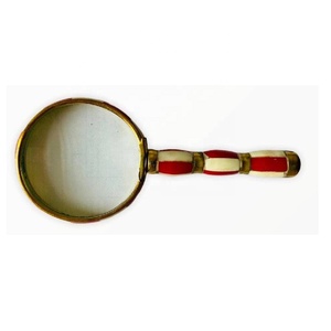 New Arrival Blue Brass <b>Magnifying</b> <b>Glass</b> Mother of Pearl Handle for Reading Books Newspaper Office Table Display <b>Magnifying</b> <b>Glass</b> - Product Image 2