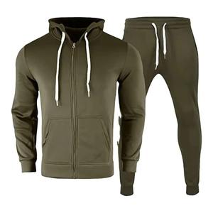 Custom Logo Regular Fit Unisex Solid Casual Spring Workout Set Modern Matching 100% Cotton Sweatshirt and <b>Jogger</b> Pants - Product Image 1