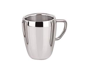 Taza de Acero Inoxidable Ecológica de Doble Pared con Aislamiento, Simple y Bonita, para Té/Café (con Asa) - Product Image 2