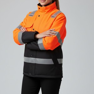 Chaqueta de Trabajo Reflectante de Alta Visibilidad, Ropa de Seguridad Impermeable y Resistente al Viento para Trabajos al Aire Libre - Product Image 3