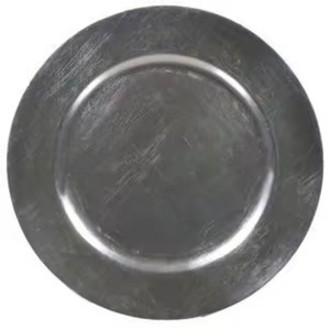 Assiette de présentation ronde haut de gamme en acier inoxydable, décorative, en métal, pour mariage, hôtel, restaurant, événement, banquet - Product Image 1