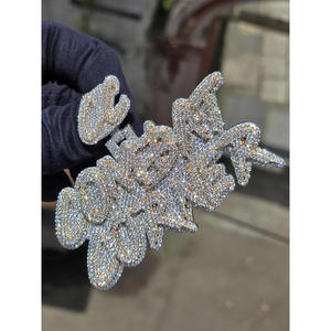 Name Pendant Moissanite Diamond Custom Hip Hop Necklace Iced Out Jewelry Gift Men - Product Image 1