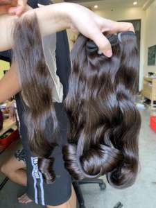 ผมหยิกเป็นลอนสำหรับต่อผมมนุษย์ผมหยิกจากเวียดนาม - Product Image 5