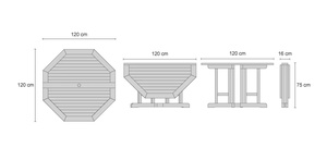 Modern Comfortable Outdoor <b>Folding</b> <b>Dining</b> <b>Table</b> and <b>Chair</b> Set for Indonesia Garden and Patio - Product Image 4
